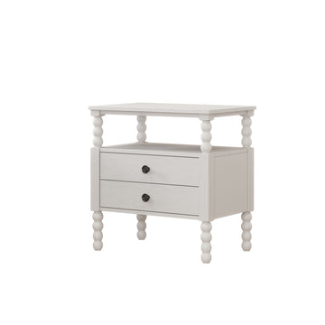 Traditional Concise Style Gray Solid Wood Platform Bed, No Need Box Spring, Queen
