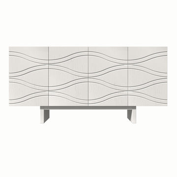 Clihome 63"Sideboard Buffet Cabinet,4 Door Console Cabinet with Adjustable Shelf,Cream Wave
