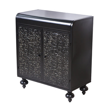 Art Accent Cabinet With 2 Doors, Sideboard Buffet Cabinet with Storage, Distressed Decorative Storage Cabinet With Embossed Pattern For Entryway Living Room Dining Room
