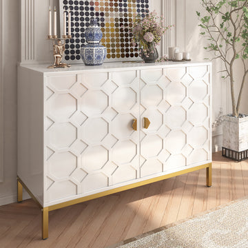 Freestanding Storage Cabinet 2-Door Accent Cabinet