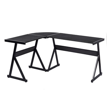 Computer Desk with Metal Tubes( Black)