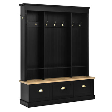 APP-Controlled-LED-Light-Hall-Tree-Storage-Bench-with-Hooks-and-3-Large-Cabinets-for-Hallway