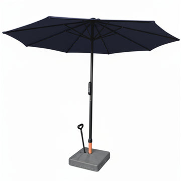 10 ft Electric Center Pole Patio Umbrella with Remote Control Motorized Open Close