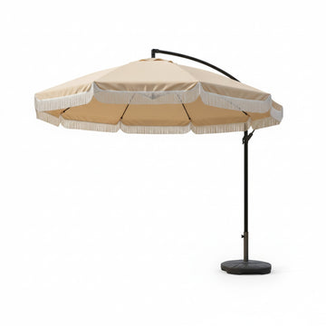 10 ft Patio Garden Outdoor Offset Umbrella with 360¡ã Rotation Removable Tassel Design