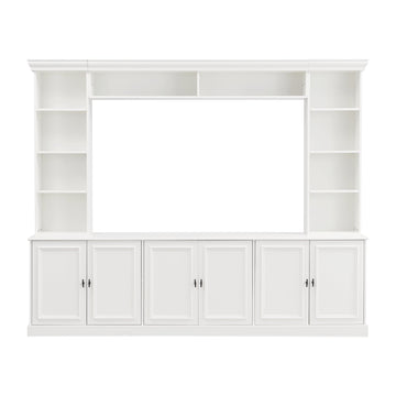 4-Piece-Wall-Unit-Entertainment-Center-TV-Stand-with-Bookshelf