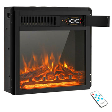 18/22.5 Inch Electric Fireplace Insert with 7-Level Adjustable Flame Brightness