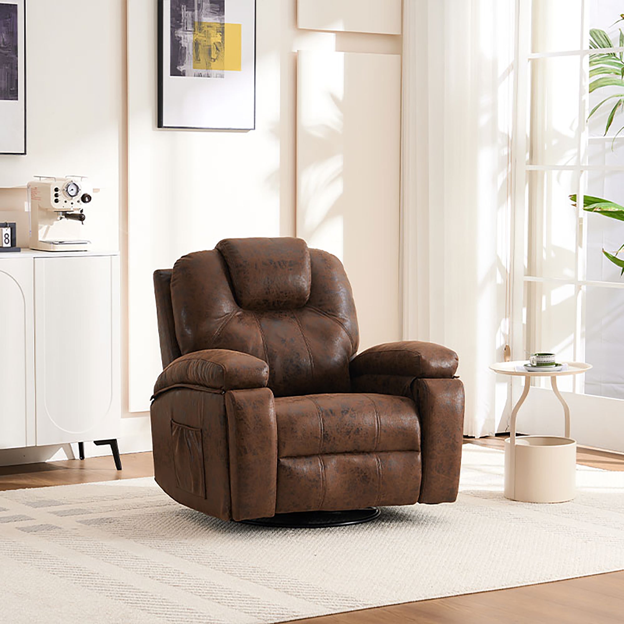 Oversized Single Sofa Armchair with Side Pockets Couches, for Living Room Meeting Room Bedroom