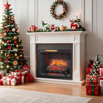 28 inch Infrared Electric Fireplace with Removable Trim kit Insert, Touch Panel Home Decor Heater