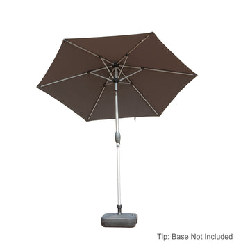 7.5FT Patio Umbrella, Outdoor Table Umbrella with Push Button Tilt and Crank (Gray)