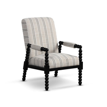 Upholstered Accent Chair with Rubber Wood Frame for Living Room