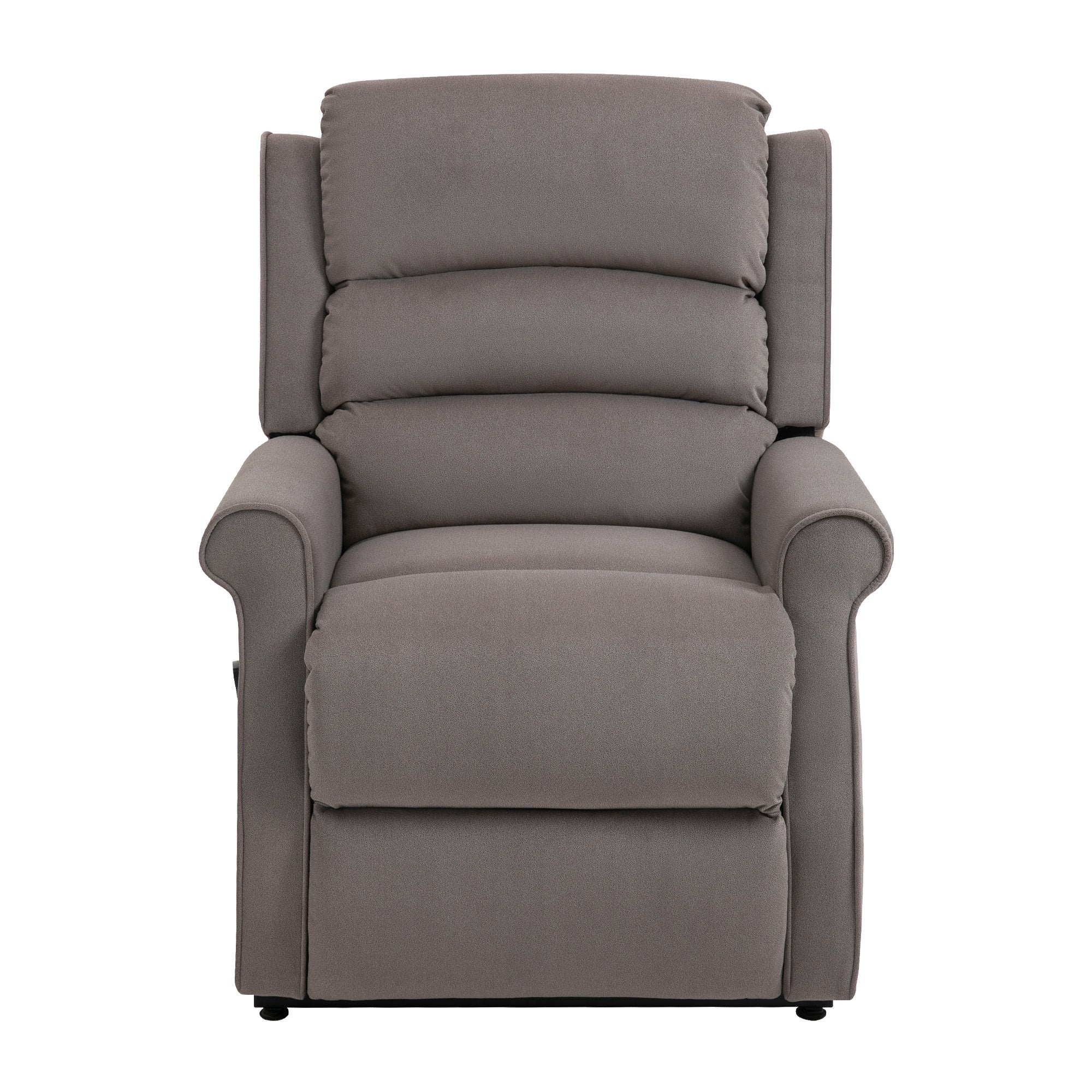 Clihome 35 in. W Gray Ergonomic High-End Fabric Power Lift Recliner Chair For Elderly with 8 Massage Points and Remote Control