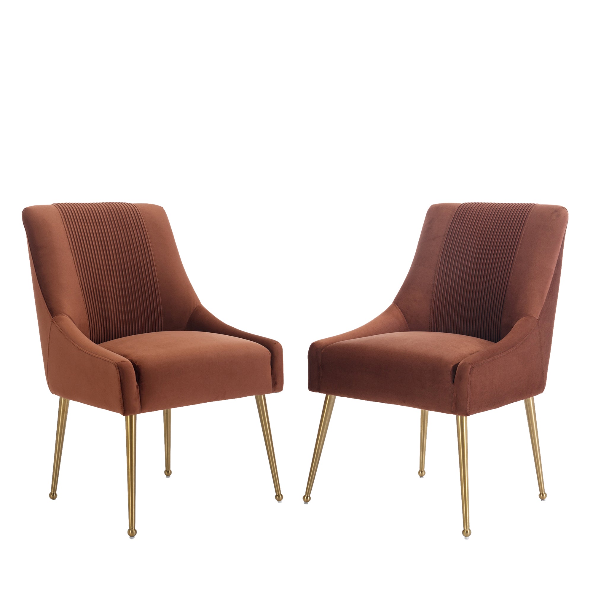 Velvet Dining Chairs (Set of 2) with Adjustable Feet,Suitable for dining room, living room, bedroom and guest room or living room