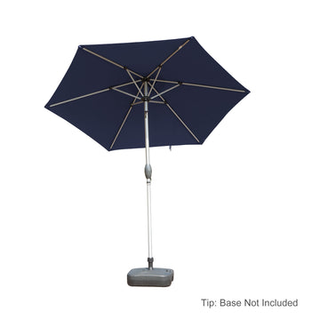 7.5FT Patio Umbrella, Outdoor Table Umbrella with Push Button Tilt and Crank (Navy Blue)