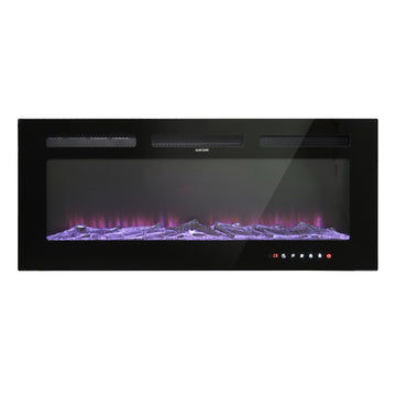 42 Inches Classic Built-in or Wall-Mounted Direct Vent Electric Fireplace