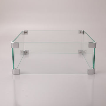 Glass Wind Gurad Square Glass Windshield For Square Fire Table