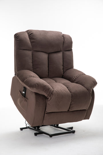Power Lift Recliner Chair for Elderly- Heavy Duty and Safety Motion Reclining Mechanism-Fabric Sofa Living Room Chair