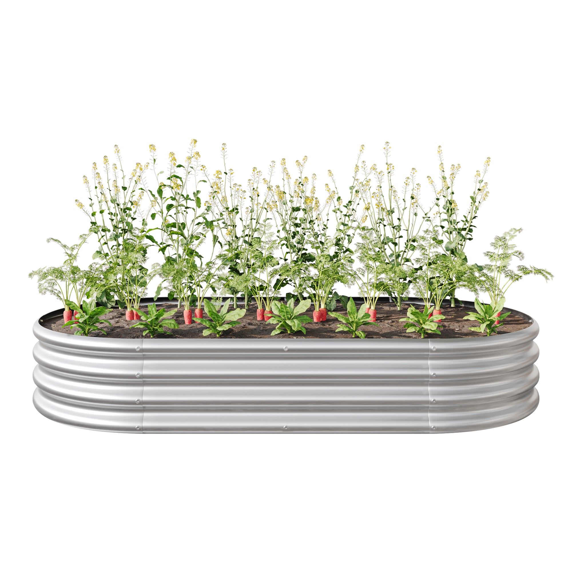 6x3x1ft Raised Garden Bed Kit, Galvanized Planter Raised Garden Beds for Outdoor for Vegetables,Flowers &Herbs, Heavy Duty, Rust-Resistant, Easy Assembly