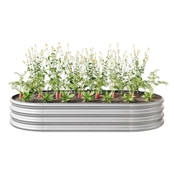 6x3x1ft Raised Garden Bed Kit, Galvanized Planter Raised Garden Beds for Outdoor for Vegetables,Flowers &Herbs, Heavy Duty, Rust-Resistant, Easy Assembly