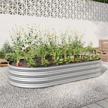 6x3x1ft Raised Garden Bed Kit, Galvanized Planter Raised Garden Beds for Outdoor for Vegetables,Flowers &Herbs, Heavy Duty, Rust-Resistant, Easy Assembly