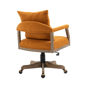 Clihome Computer Chair Office Chair Adjustable Swivel Chair Fabric Seat Home Study Chair
