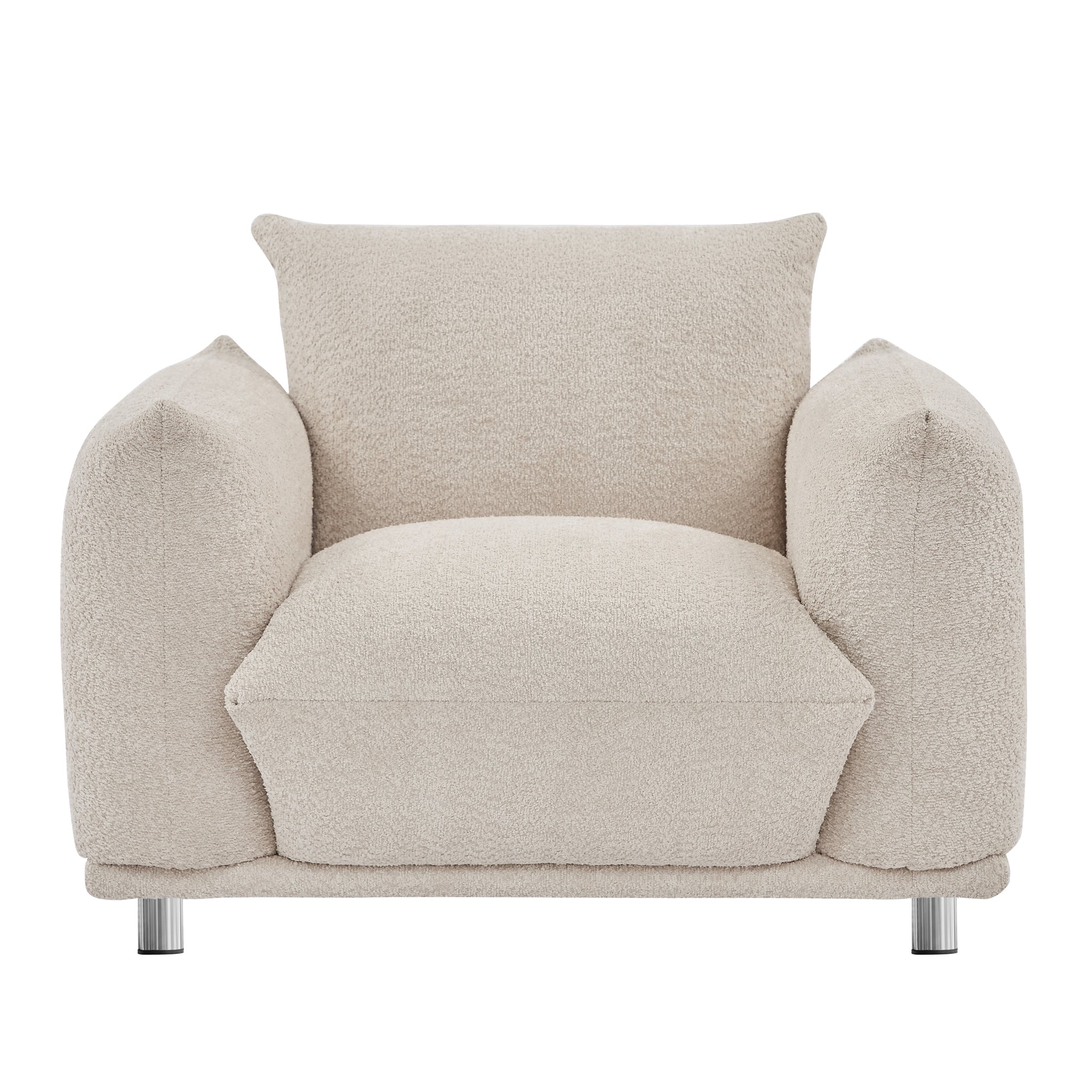 Sherpa Accent Chair Single Sofa 42"W Accent Chair for Bedroom Living room Apartment, Camel