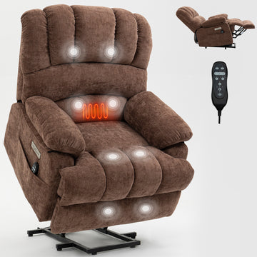 23" Seat Width and High Back Large Size Chenille Power Lift Recliner C 23" Seat Width and High Back Large Size Chenille Power Lift Recliner C