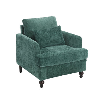 Clihome Wood Frame Armchair,  Modern Accent Chair Lounge Chair for Living Room