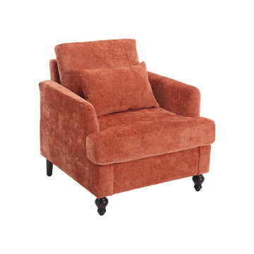 Clihome Wood Frame Armchair,  Modern Accent Chair Lounge Chair for Living Room