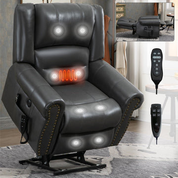Clihome Power Lift Chair with Massage Function Heating System and Remote Control