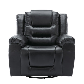 360¡ãSwivel and Rocking Home Theater Recliner Manual Recliner Chair with Wide Armrest for Living Room,Bedroom, Black