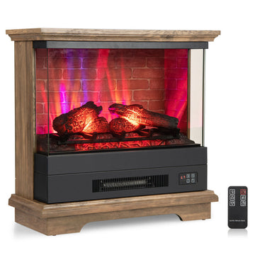 27 Inch Freestanding Fireplace with Remote Control