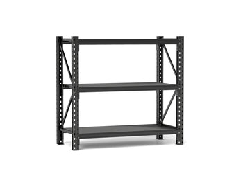 4-Layer Metal Storage Rack, Garage Shelves, Adjustable Height Partition, Suitable For Living Room, Kitchen, Supermarket, Garage. Black, Requires Assembly, 44.10" H* 39.40" L * 13.80" D