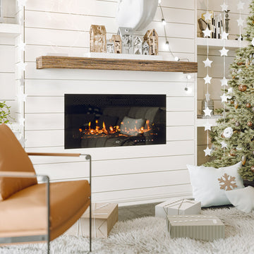 Clihome 36in 750/1500W Wall Mount/Recessed Electric Fireplace Fire Places Electric Fireplace Inserts with Timer, Remote Control, Adjustable Flame Color