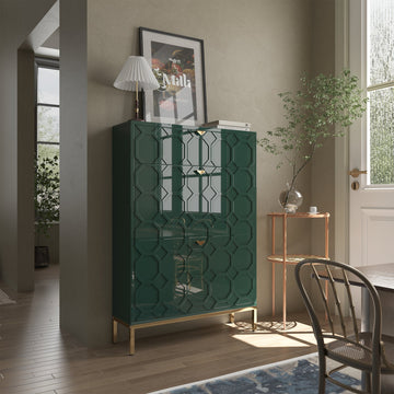 Clihome Shoe Storage Cabinet,Modern Shoe Storage Cabinet with 3 Flip Drawers,Freestanding Hidden Slim Narrow Shoe Rack Cabinet for Entryway,Hallway£¬Green