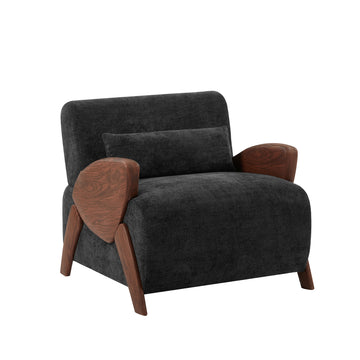 Modern Accent Armchair with Plush Cushioning, Comfortable Armrests, and Stylish Design for Living Room, Bedroom, or Office