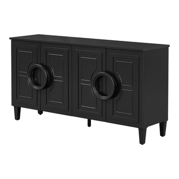 Four-door sideboard with French-Inspired,Suitable for Living Rooms, Entrance and Study Rooms