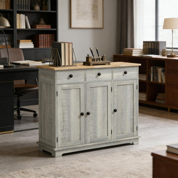 Hallway Storage Cabinet with Drawers Floor Storage Cabinet w/ Adjustable Shelves