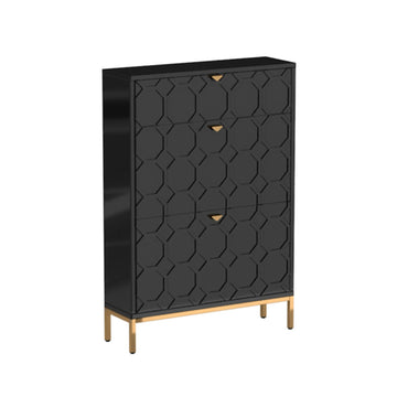 Clihome Shoe Storage Cabinet,Modern Shoe Storage Cabinet with 3 Flip Drawers,Freestanding Hidden Slim Narrow Shoe Rack Cabinet for Entryway,Hallway£¬Black