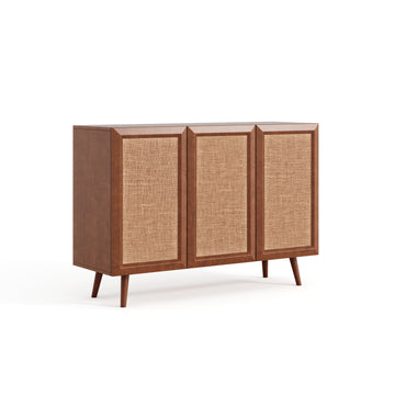 Clihome Entryway Storage Media Console Farmhouse Tv Stand Accent Buffet Sideboard Cabinet With Doors and Shelves