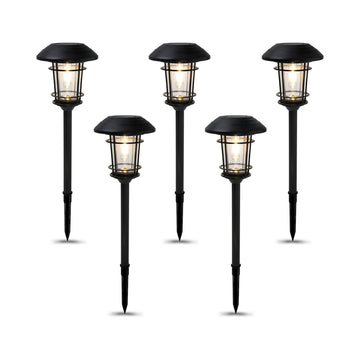 5-Piece-Cast-Aluminum-Ground-Mounted-Solar-Lights