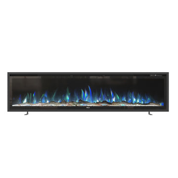 Clihome 72 Wall Mount/Recessed/Stand-Alone Electric Fireplace with Timer, Adjustable Flame Color