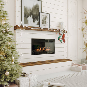 Clihome 30in 750/1500W Wall Mount/Recessed Electric Fireplace Fire Places Electric Fireplace Inserts with Timer, Remote Control, Adjustable Flame Color