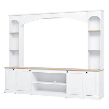 Arched-Entertainment-Center-Wall-Unit-with-Bookshelf-and-Adjustable-Shelves-for-Living-Room