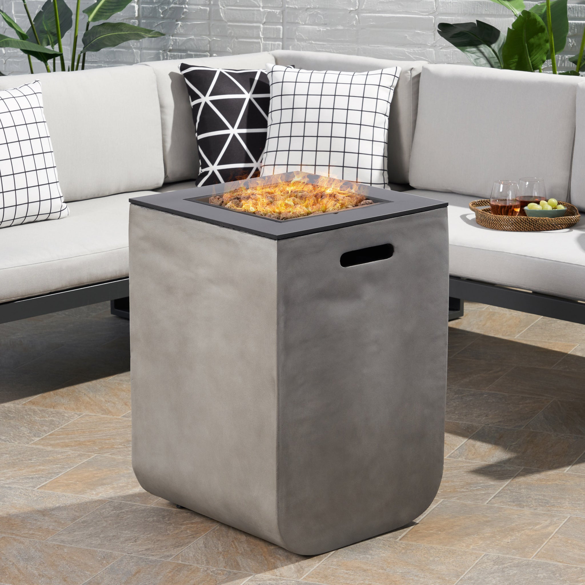 19.5" COLUMN MGO FIRE PIT - 30,000BTU