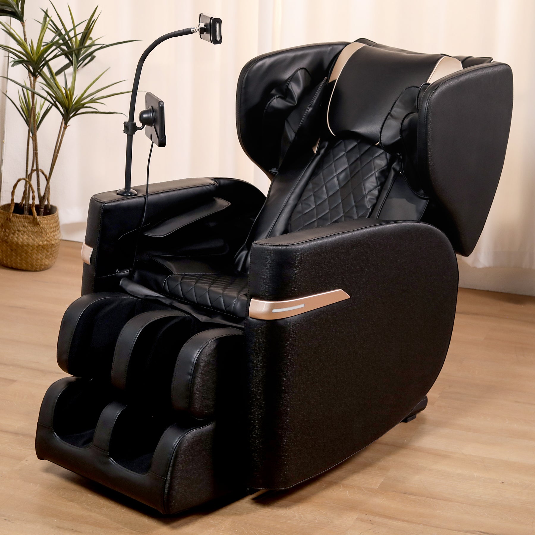 Massage Chair Recliner with Zero Gravity with Full Body Air Pressure PU Leather