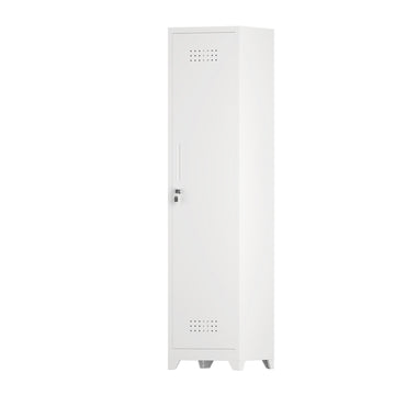 Narrow-Broom-Metal-Cleaning-Storage-Cabinet-With-Hooks