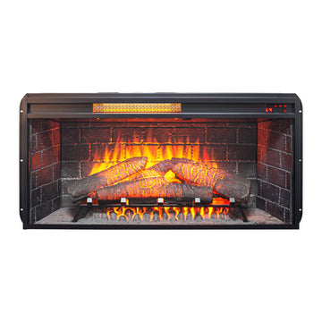 36 inch Infrared Electric Fireplace with Removable Trim kit Insert, Touch Panel Home Decor Heater