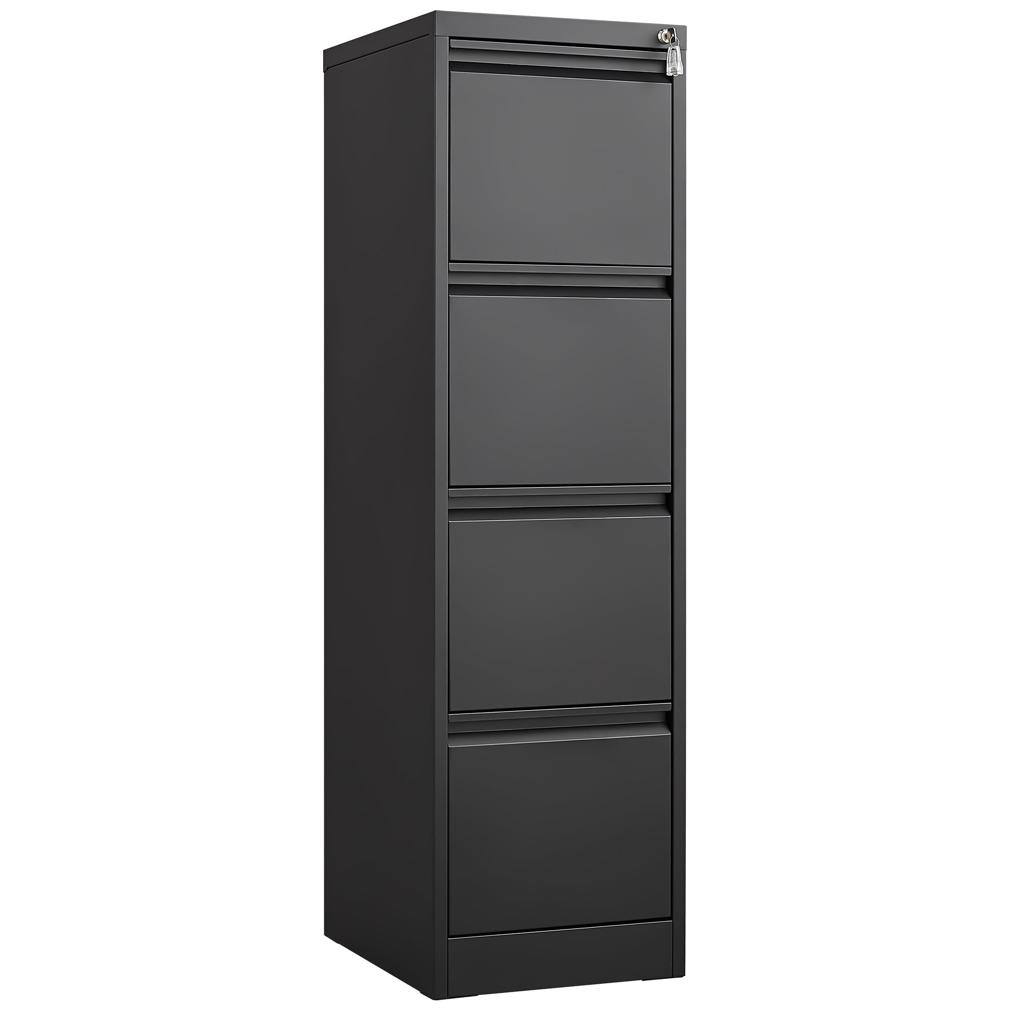 4 Drawer Vertical File Cabinet with Lock,Filing Cabinet, Metal Filing Cabinet for Home Office Organizer Storage Cabinet Letter Size/A4/Legal File