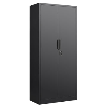 70-Inch-2-Door-File-Lock-Cabinet-with-4-Adjustable-Shelves