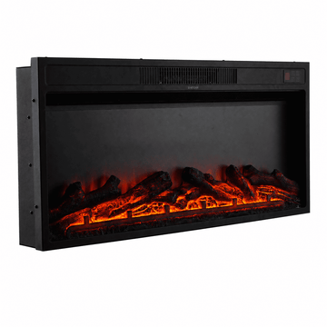 36-Inch Recessed Linear Electric Fireplace, ETL Certified, 750W/1500W Heat, LED Flame, Remote & Timer